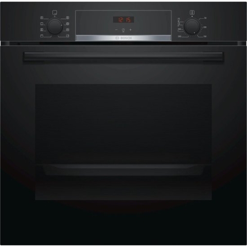 BOSCH HBA553BA0 - Ingebouwde elektrische oven - Geforceerde lucht 3D + - 71L - Reiniging Ecoclean - A - Zwart