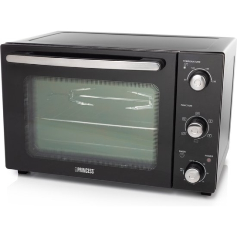 Princess 112751 - Vrijstaande Heteluchtoven - 6 Standen - 32 liter - 1500 W - Zwart