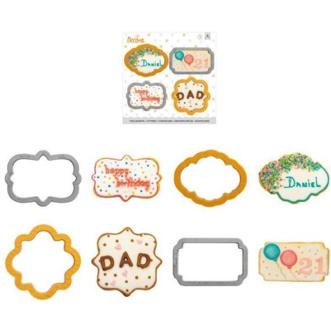 Decora Koekjes Uitsteker Set Frames -4st-