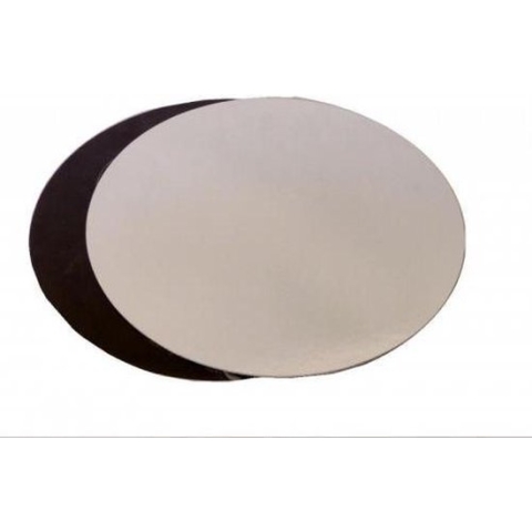 Cake board zwart/zilver 24cmx2mm - Decora