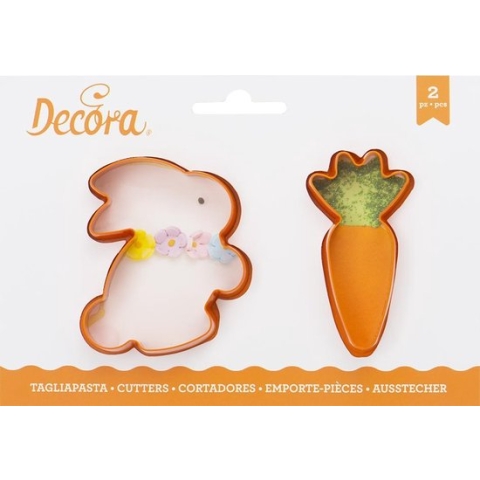 Decora Koekjes Uitsteker Set Konijn & Wortel -2 stuks-
