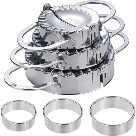 Dumpling Machine, RVS Dumpling Mal, Dumpling Skin Snijmachine Ravioli Mould Pastry Maker Tool voor thuis keuken