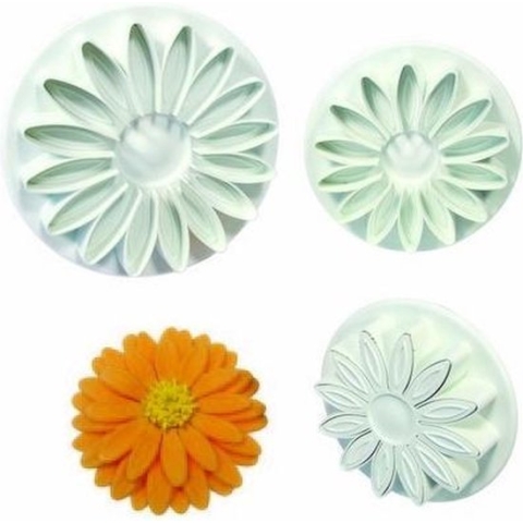Uitsteker Veined Sunflower/ Daisy/ Gerbera  PME, set van 3