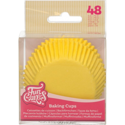 FunCakes - Cupcakevormpjes - Geel - pk/48
