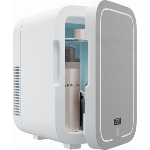 PIXMY - Skincare Fridge - 8L Inhoud - Mini Koelkast - Met Spiegel En Ledverlichting - Skincare Koelkast - Make Up Koelkast - PISCF21LED8L