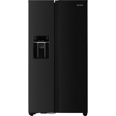 Wiggo WR-SBS18IME(DX) - Amerikaanse Koelkast - No Frost - 2 deuren - Water Dispenser - Display - Super Freeze - 513 Liter - Zwart