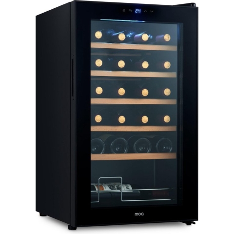 MOA WC70 - Wijnkoelkast met compressor - Houten planken - Wijnkoeler - 24 flessen - Wijnklimaatkast