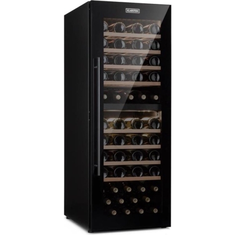 Barossa 77 Duo wijnkoelkast 2 zones 191 liter 77 flessen touch led zwart