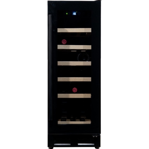 Vinata Premium Wijnklimaatkast Tenibres - Vrijstaand en Onderbouw - Zwart - 18 flessen - 82 x 29.5 x 57.5 cm - Glazen deur
