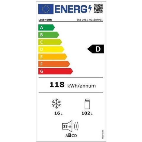 Liebherr IRd 3951 Prime combi-koelkast Ingebouwd 117 l D Wit