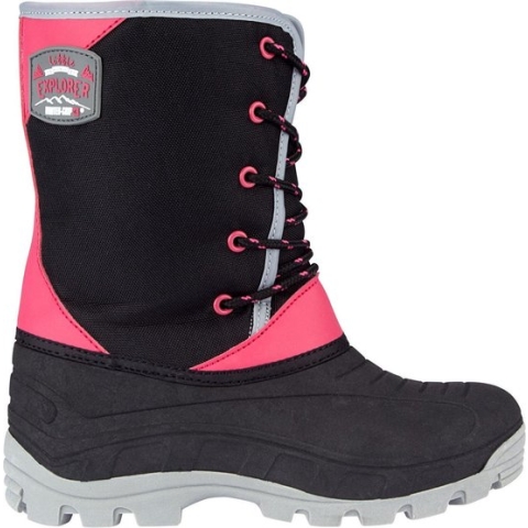Winter-grip Snowboots Jr - Northern Hiker - Zwart/Grijs/Roze - 35/36