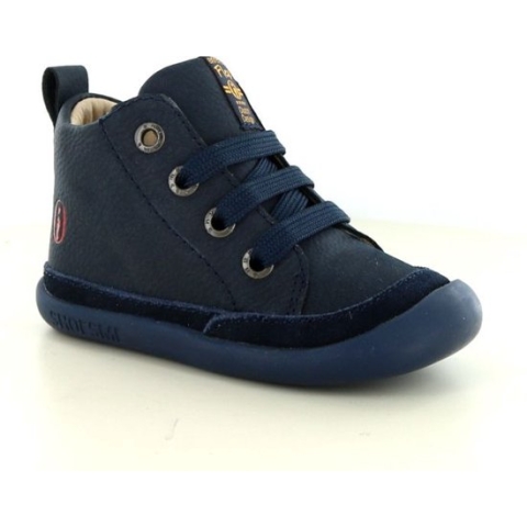 Baby | Veterschoenen | Jongens | Dark Bleu | Leer | Shoesme | Maat 24