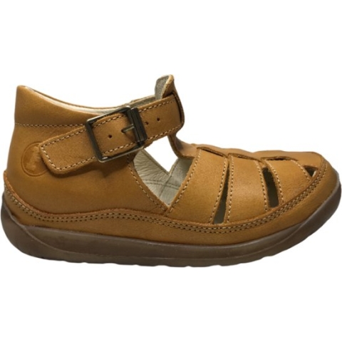 Falcotto gesp lederen gesloten sandalen Laguna oker mt 18