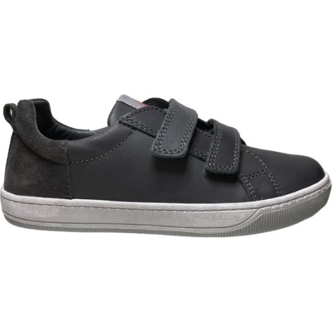 Naturino - Caleb - Mt 27 - Velcro's effen lederen sneakers - Grijs