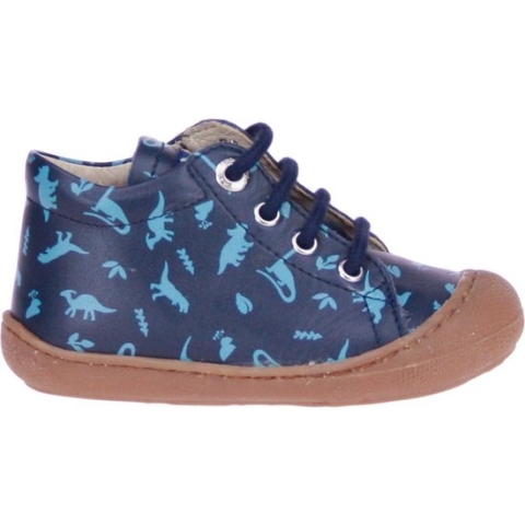 Naturino veter blauwe dino print lederen schoenen Cocoon Navy mt 20