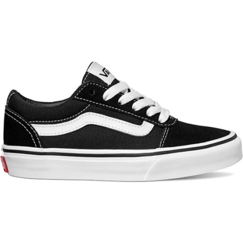 Vans Youth Ward Sneakers - (Suede/Canvas)Black/White - Maat 37