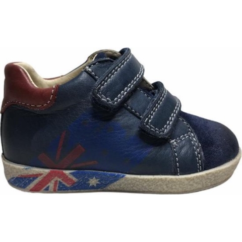 Falcotto 2 velcro's Australian flag lederen sneakers Cris navy mt 21