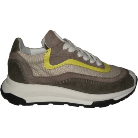 Jochie & Freaks Otis Lage sneakers - Leren Sneaker - Jongens - Grijs - Maat 36