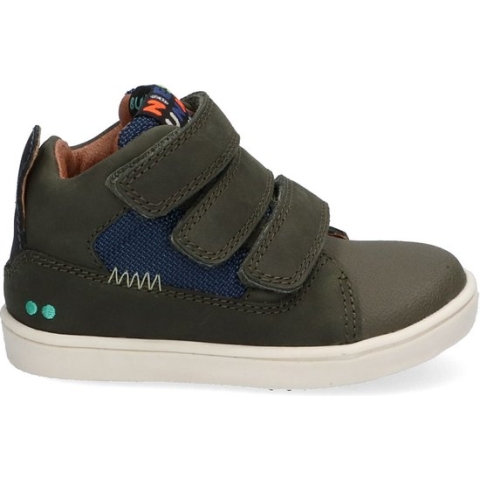 Bunnies JR Patrick Pit Jongens Hoge Sneakers - Blauw/Groen - Leer - Klittenband