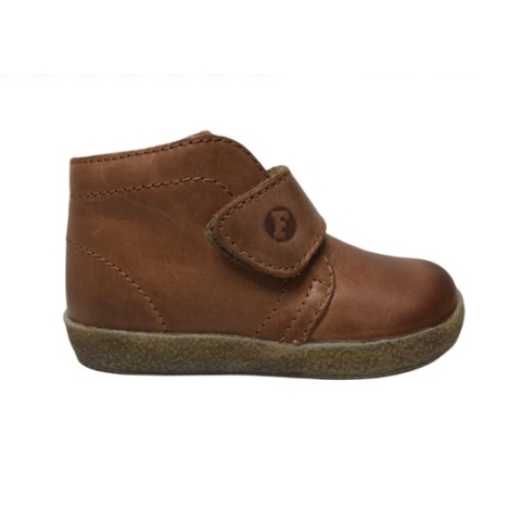 Falcotto grote velcro effen lederen sneakers Conte cognac mt 22