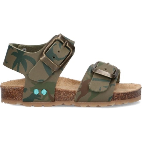 Bunnies JR Bonny Beach Jongens Sandalen - Groen/Print - Imitatieleer - Gesp