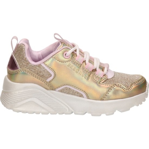 Skechers Uno Lite Metallic Pops meisjes sneaker - Goud - Maat 27