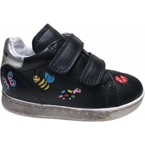 falcotto meisje velcro sneaker sindy zwart mt 20