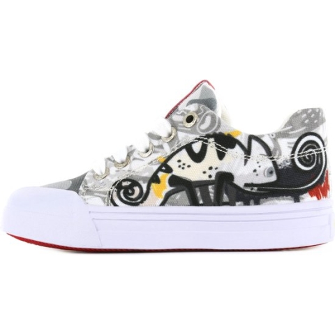 Sneakers | Jongens | white grey | Canvas | Go Banana's | Maat 22