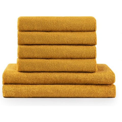 Blumtal Terry Handdoeken Set - 2 x Baddoek & 4 x Handdoek: Mosterd