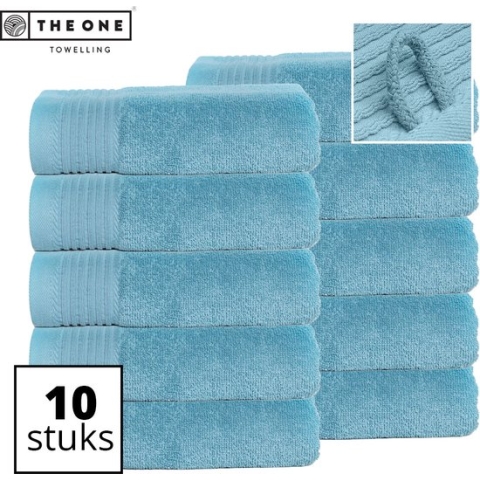 The One Towelling Classic Handdoeken - Voordeelverpakking - Hoge vochtopname - 100% Gekamd katoen - 50 x 100 cm - Petrol - 10 Stuks
