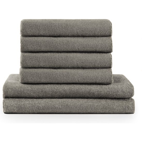 Blumtal Terry Handdoeken Set - 2 x Baddoek & 4 x Handdoek: Grijs