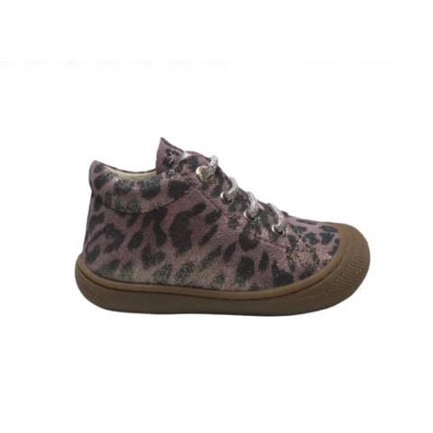 Naturino veter bumper metallic roze leopard print lederen schoenen Cocoon Roze mt 20