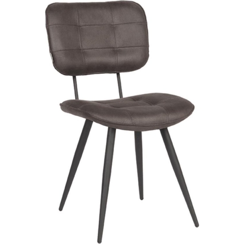 LABEL51 Gus Eetkamerstoel - Grijs - Microfiber