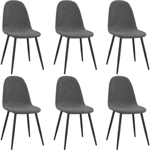 vidaXL-Eetkamerstoelen-6-st-fluweel-donkergrijs