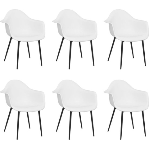 vidaXL-Eetkamerstoelen-6-st-PP-wit