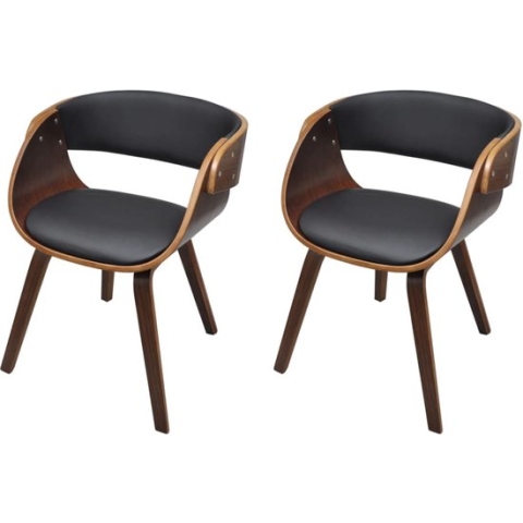 vidaXL-Eetkamerstoelen-2-st-gebogen-hout-en-kunstleer-bruin