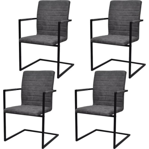 vidaXL-Eetkamerstoelen-4-st-kunstleer-grijs