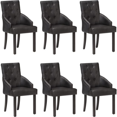 vidaXL-Eetkamerstoelen-6-st-echt-geitenleer-zwart