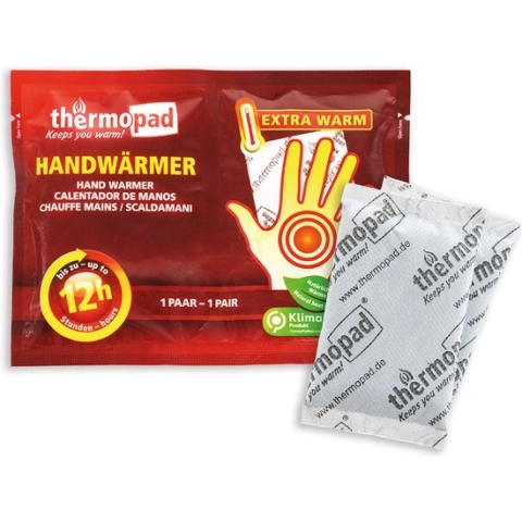 Thermopad handwarmers 2 stuks / tot 12 uur natuurlijk warme handen!