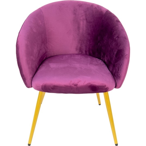 Clayre & Eef Eetkamerstoel 65x64x74 cm Paars Textiel Stoel