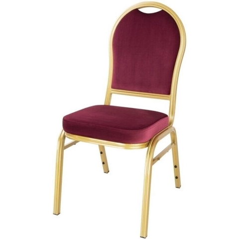 Bolero Regal Stapelstoelen Bordeauxrood (4 Stuks) - Bolero DY695 - Horeca & Professioneel