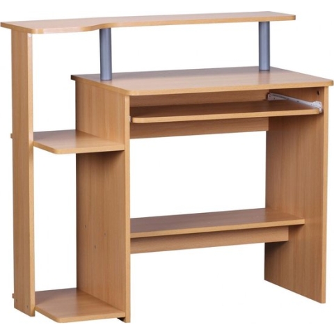 Bureau - Bureautafel - Plank - Hout - Bruin - 94x48.5x90.5 cm