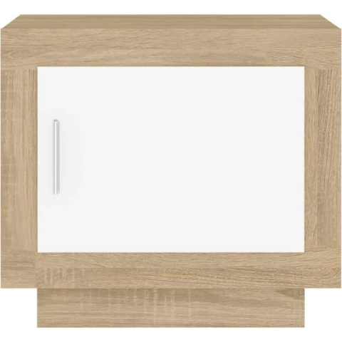 vidaXL-Salontafel-51x50x45-cm-bewerkt-hout-wit-en-sonoma-eikenkleurig