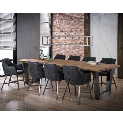 AnLi Style Eetkamertafel 300 stam 60mm zwart RVS