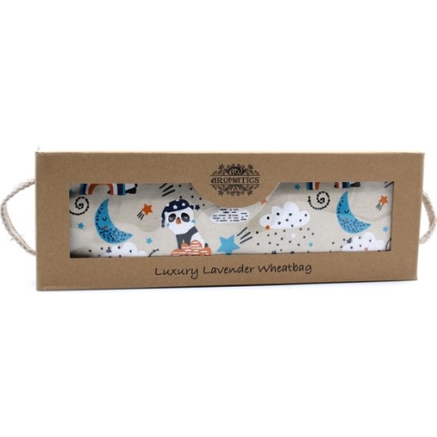 Luxe Lavendel Tarwezak in Geschenkdoos - Kersenpitkussen - Warmtekussen - Slapende Panda Print