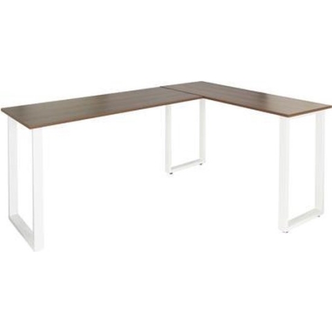 WORKSPACE BASIC I | 165x120 - Hoekbureau Walnoot / Wit