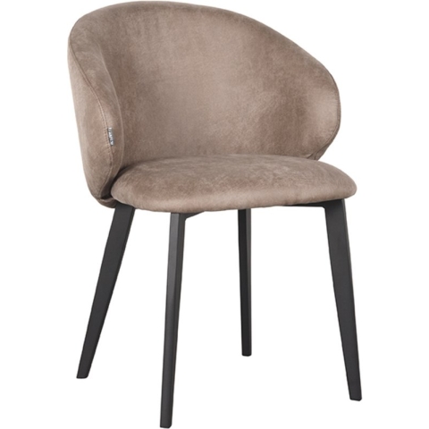LABEL51 Logan Eetkamerstoel - Naturel - Micro Suede
