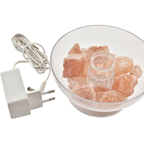 Essentiële Olie Verstuiver DKD Home Decor LED Licht Met zout (13,5 x 13,5 x 19 cm) (300 ml)