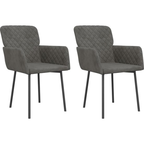 vidaXL-Eetkamerstoelen-2-st-fluweel-donkergrijs