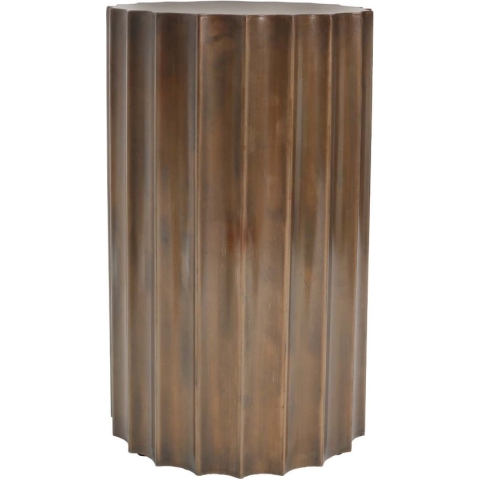 PTMD Jenter Ronde Koffietafel - H51 x Ø30 cm - Ijzer - Koper